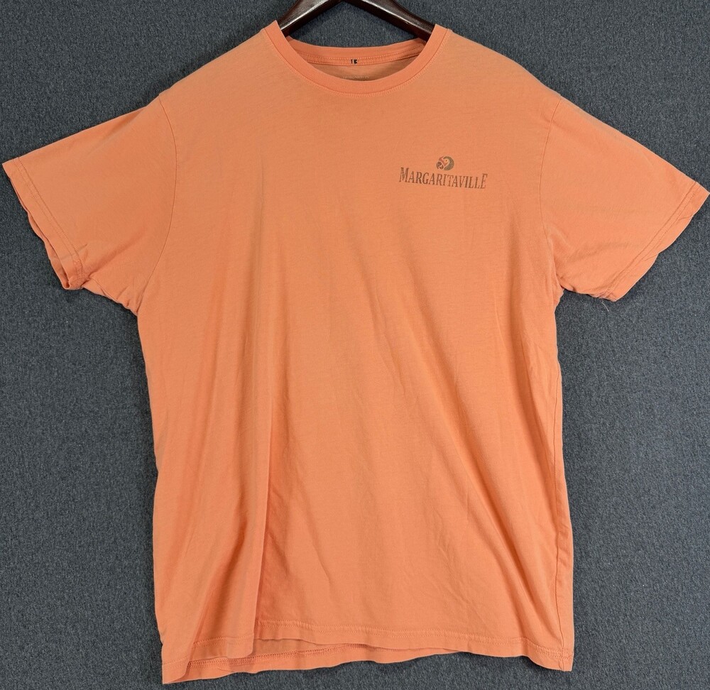 Margaritaville Wastin Away Margarita Graphic T-Shirt Mens M Coral Orange